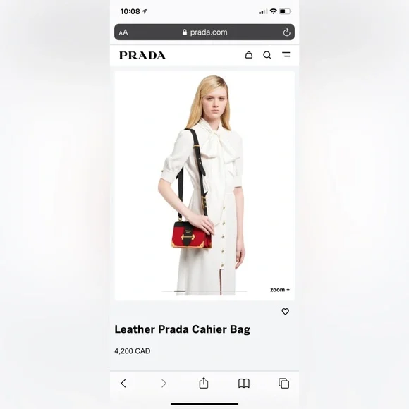 Leather Prada Cahier Bag - Picture 9 of 9